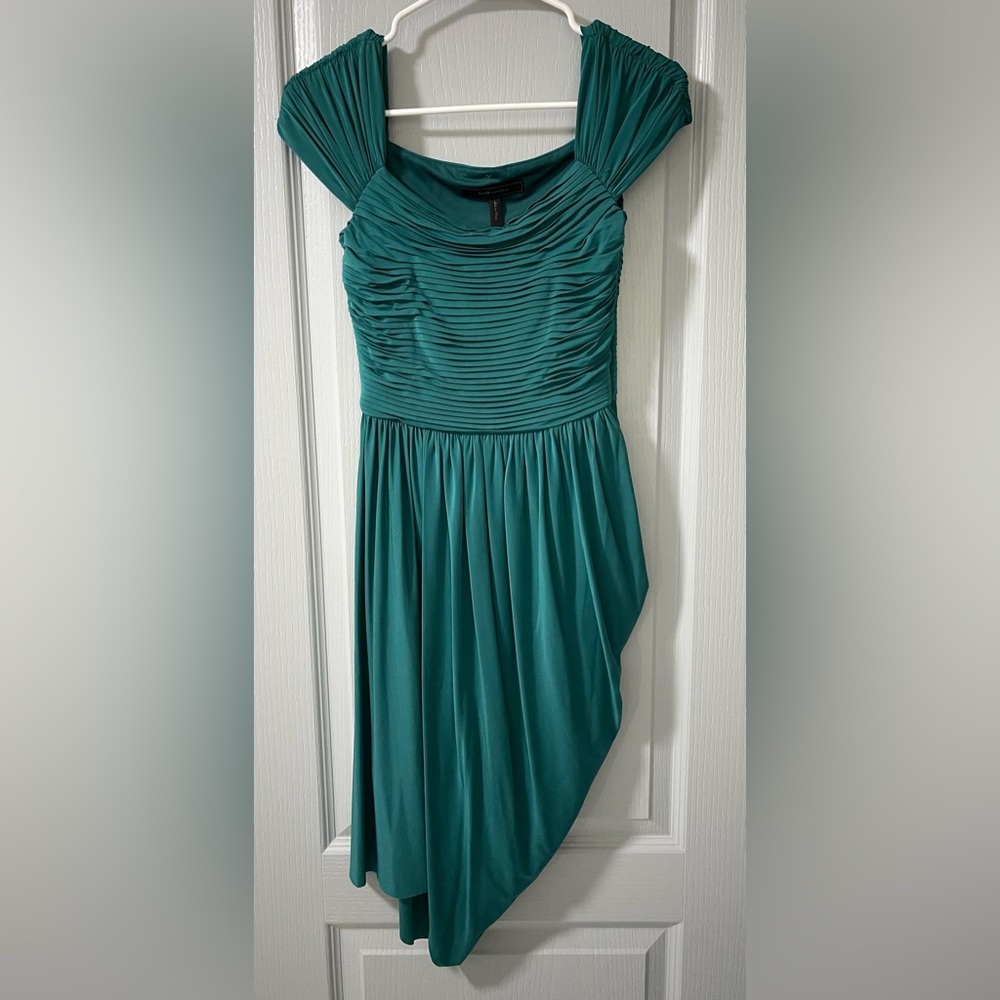 *Vintage* BCBGMaxAzria Teal Draped Cocktail Dress